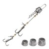 Pack of 3 stinger hooks with leader system (S, M,