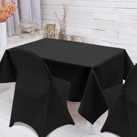WASIRL Folding Chair Covers 30 PCS Stretch Spandex Chair Covers Upgraded Universal Fitted Chair Cover Protector for Wedding,Party, Banquet, Holidays, Celebration, Decoration (Black, 30 PCS)