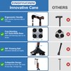 KingPavonini Walking Cane for Men Women Stability, Free Standing Foldable