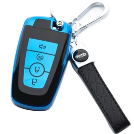 Tautrophen Key Fob Cover Fit for Ford Edge Bronco Explorer Expedition Ranger Escape Maverick F150 F250 F350 Smart Key