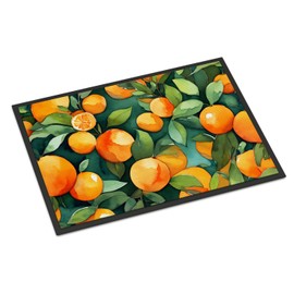 Caroline's Treasures DAC1637MAT Florida Orange Blossom in Watercolor Doormat 18x27 Front Door Mat Indoor Outdoor Rugs for Entryway, Non Slip Washable Low Pile, 18H X 27W