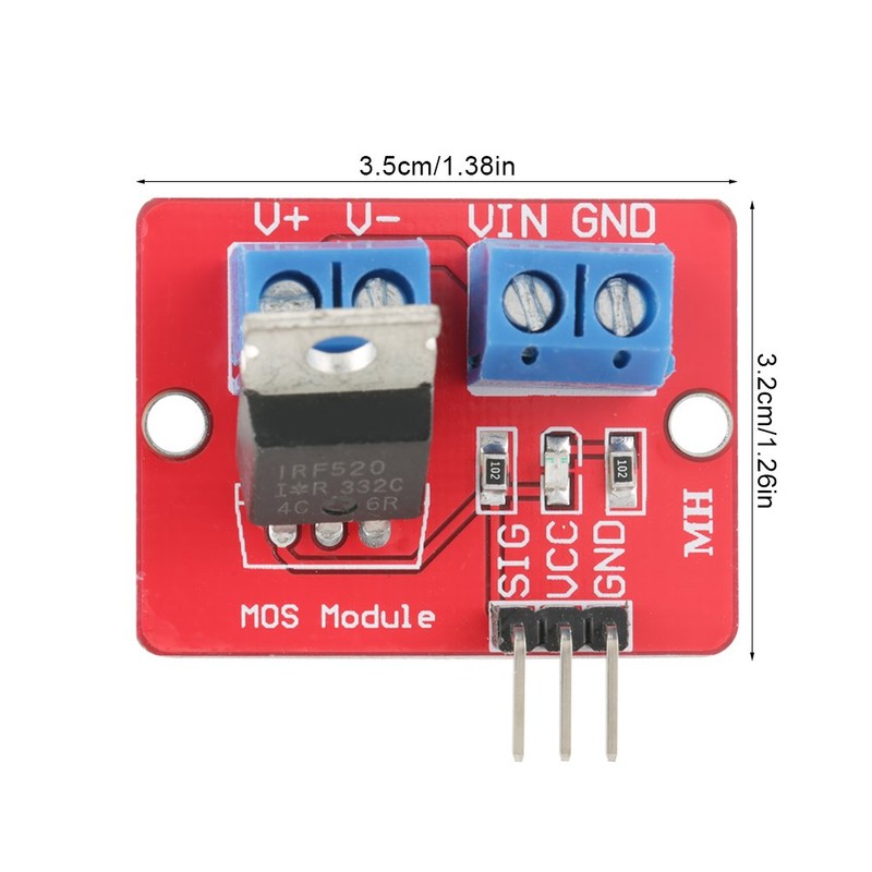 Driver Module, Pack of 5 3.3V/5V IRF520 MOSFET Driver Modules
