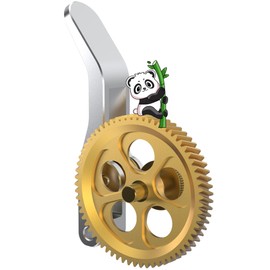 BIQU Panda Claw, Extruder Gear Assembly for Bambu-Lab A1/A1 Mini 3D Printers, Golden RNC Nano-Coated Extruder Gear, Smoother and More Even Flow, Longer Service Life