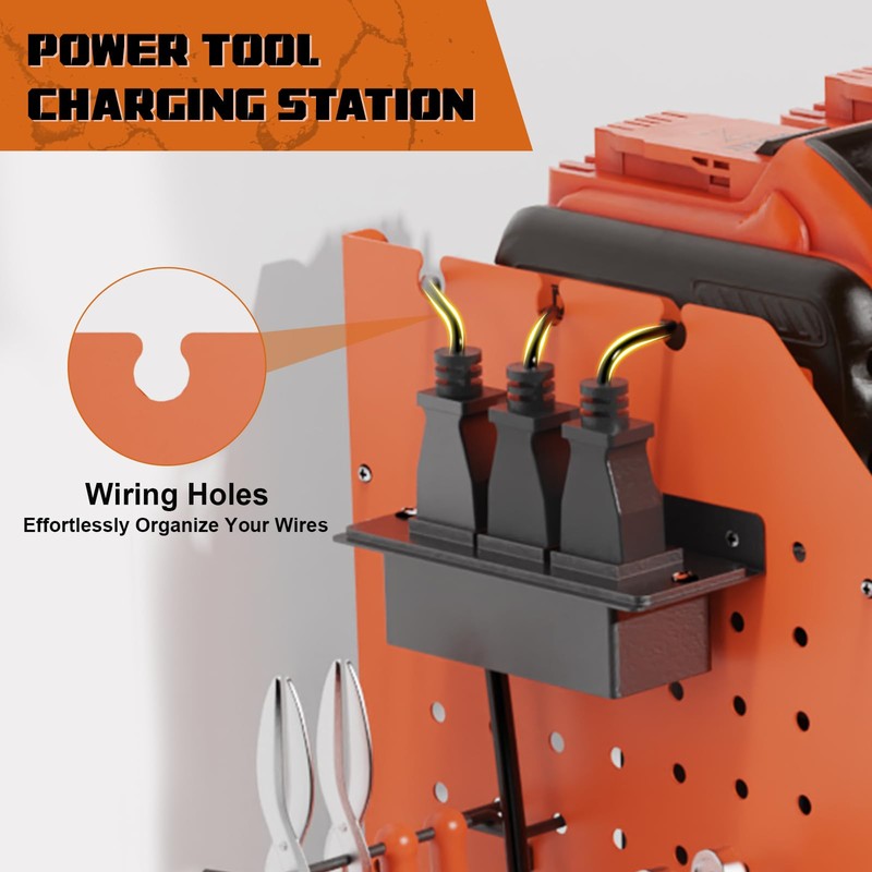 Xankzi Power Tool Organizer Wall Mount, Expanded Width Garage Storage