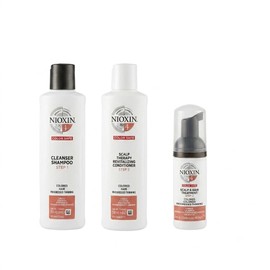 Nioxin Kit #4 de Crecimiento de Cabello, para Caída Excesiva y Cabello Teñido (3 Piezas: Shampoo 150ml + Acondicionador 150ml + Tratamiento 50ml)