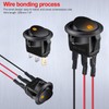 Twidec/8Pcs SPST Round Dot Rocker Toggle Switch Control For Car