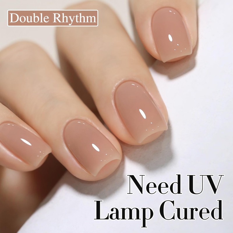 Double Rhythm Translucent Gel Polish Sheer Neutral Natural Light Milky