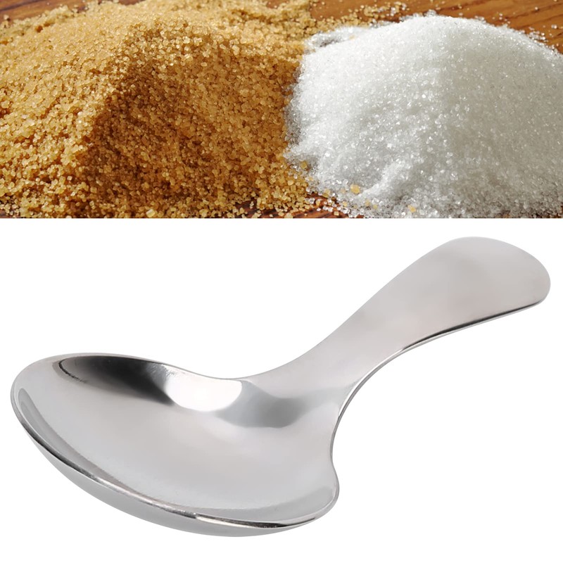 QANYEGN Stainless Steel Short Handle Spoon, Silver Short Handle Spoons,