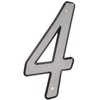 Hillman 841604 4-Inch Nail-On Reflective Plastic House Number 4