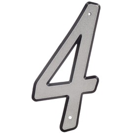 Hillman 841604 4-Inch Nail-On Reflective Plastic House Number 4