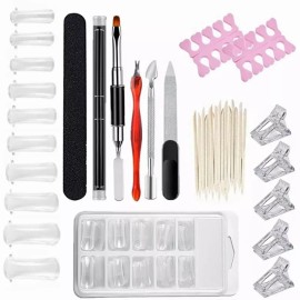 THE9SHOP 140 Accesorios De Uñas Polygel Para Manicura Moldes,tips Set