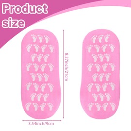 Moisturizing Socks Gel Socks for Dry Cracked Feet Lotion Sock Women's Ankle Running Sock Non Slip Yoga-Socks with Grips Reusable Spa-Socks Gel Lining for Men Repairing Soften Dry Rough Skin(Pink)