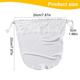 VYIBPDY Pack of 3, Women's Collar Insert, Cutout, Women's Lace Clip-on Mock Camisole Bra Insert Overlay Modesty Panel Vest