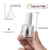 Agidea Empty Nail Polish Bottles with Paddle Brush, 6PCS Empty