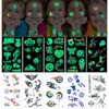 Aomig Children's Tattoos Set, 20 Sheets Temporary Tattoos, Glow in