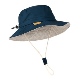 Sombrero de sol para bebé y niña, sombrero de verano para niños, protección solar, sombrero de playa de algodón para bebé, Azul, 12-24 Meses