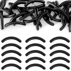 Jaasuee 60pcs Black Silicone Rubber Universal Eyelash Curler Replacement Refill Pads