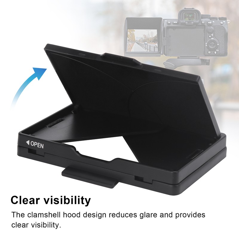 DustProof Digital Camera Screen Protector Popup Sunlight Hood Shield for