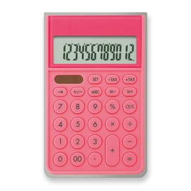 Asuka Calculator with Cover Pink C1241P