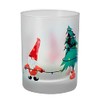 Culver Holiday Decorated Frosted Double Old Fashioned Tumbler Glasses, 13.5-Ounce,