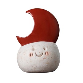 Femmorya Red Jasper Crescent Shape Healing Stone Crystal Energy Stone Cute Gift Table Decoration for Office & Home