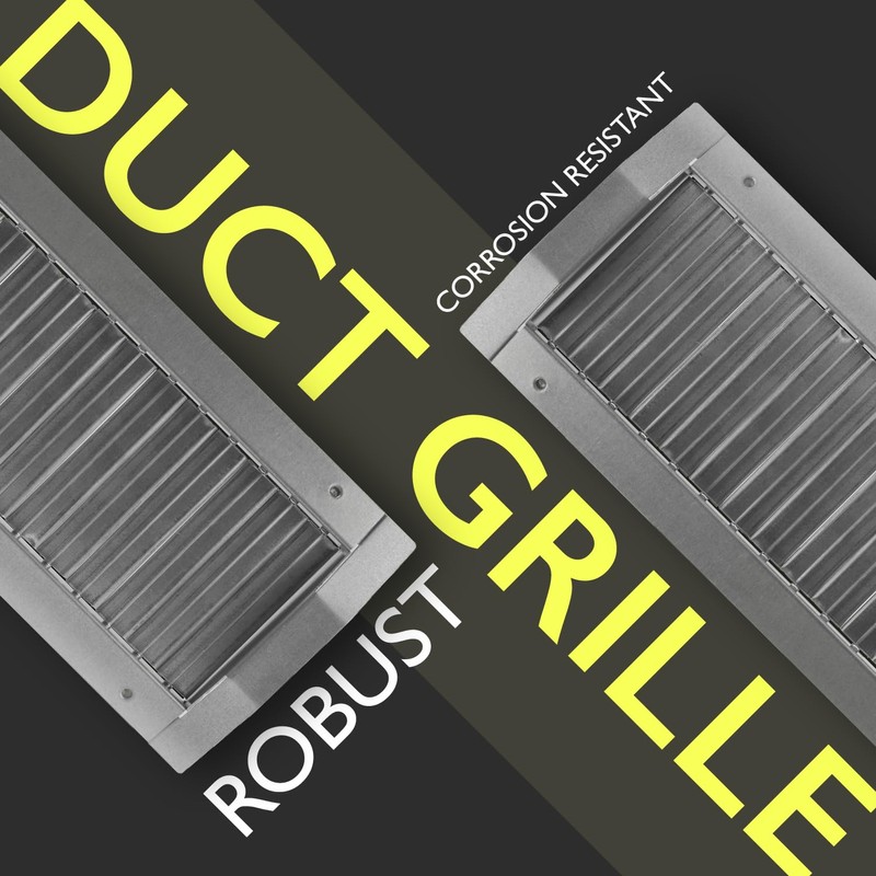 VezoWorks 13" x 5" Grille for Round Spiral Duct -