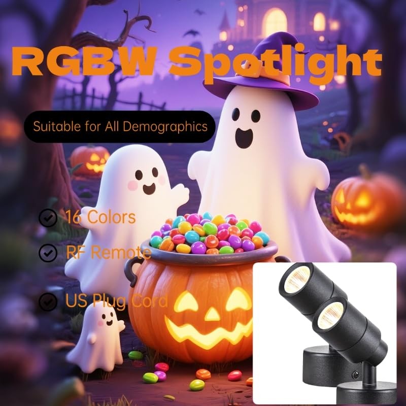 ELEGLO 10W RGBW Color Changing Up Lights Indoor with Remote