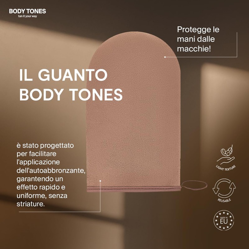 BODY TONES Guanto Applicatore Autoabbronzante – Guanto per Self Tan,