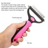 Pet Undercoat Rake Double Sided Knots Removal Grooming Massage Dog