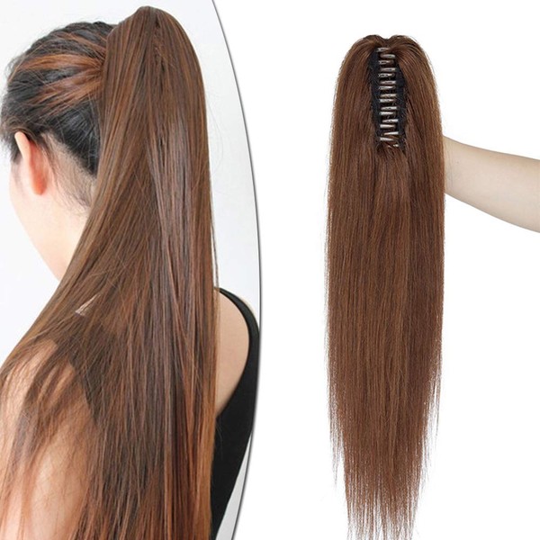 Sego Ponytail Extension Clip, 100% Real Remy Hair, 18 inches, 45 cm
