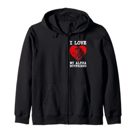 I Love My Alpha Boyfriend I Heart My Alpha Boyfriend Kapuzenjacke