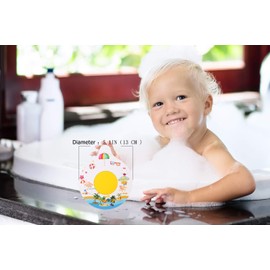 WSZCML Bathtub Drain Stopper, Silicone Tub Stopper Plug, Universal Bath Drain Cover, Beautiful Coral Reef Illustration, Kids Tots Babies Gift (White)