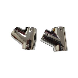 Pack of 2 60 Degree Handrail Pipe Fitting for Boats, Stainless Steel 316 Marine Hardware Lefts, Handrail, Railing, Hardware Connector for 22 mm Pipe