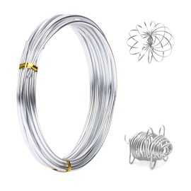 Craft Wire, 1 mm x 20 m, Wire for Crafts, Jewellery Wire, Aluminium Wire, Binding Wire, Modelling Wire, Rustproof Aluminium Wire, Silver Wire, Jewellery Wire for Jewellery Making, Crafts