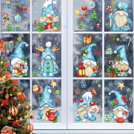 Christmas Window Stickers Christmas Window Decorations 9 Sheets Window Stickers Christmas Christmas Window Clings Reusable Xmas Window Decorations Winter Home Office Glass Supplies Thanksgiving Decor