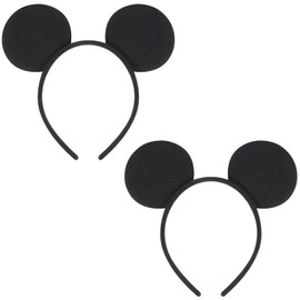 AQOKKA Mouse Ears Headbands with Bow Minnie Ears Cosplay Costume Hair Accessories for Women Girls Birthday Party Decoration