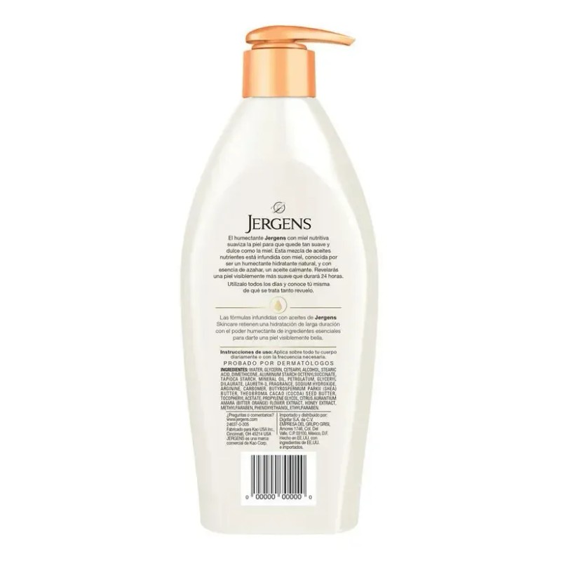 Jergens Crema Corporal Miel Nutritiva Humectante Piel Suave