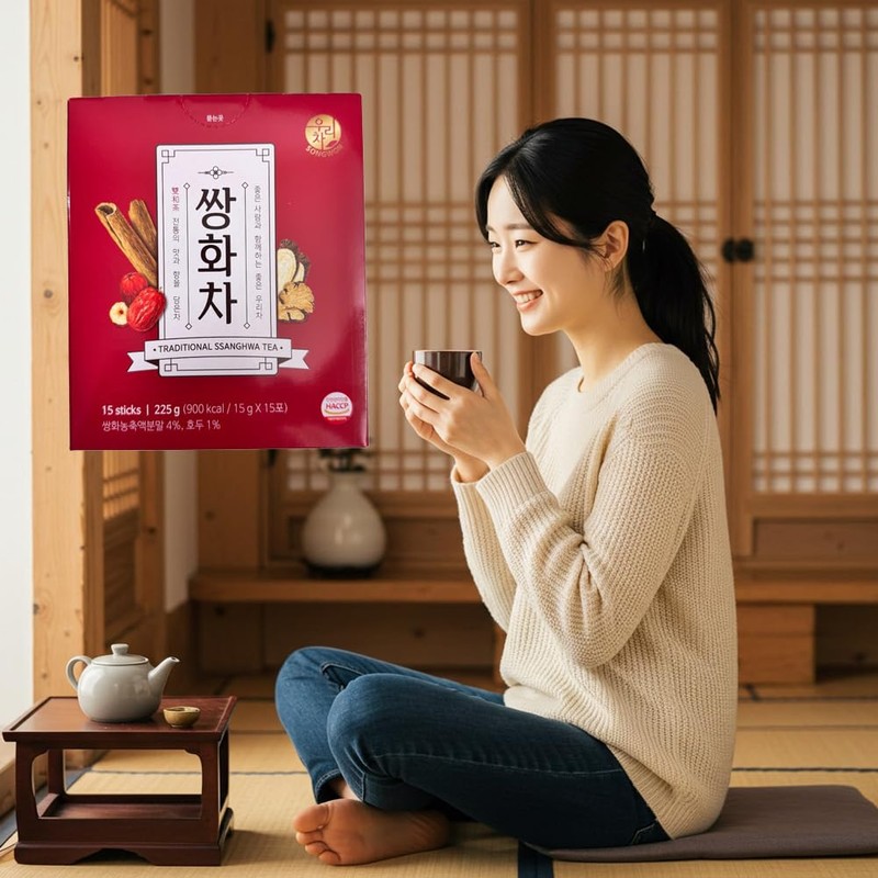 Korean Traditional Healthy Herb Tea Ssanghwa Tea 1 Box (15g