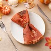Breling 4 Pcs Fall Leaves Embroidery Tulle Napkins Thanksgiving Maple