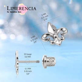 Limerencia Medical Titanium Earrings with Screw Back, G23 Hypoallergenic Health Stud Earrings, Nickel-Free Earrings for Women and Girls, Titanium