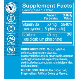 The Vitamin Shoppe P-5-P (Pyridoxal-5-Phosphate) 50MG, Coenzyme Form of Vitamin B6, Amino Acid That Supports Protein Metabolism, Neurotransmitter Synthesis (100 Tablets)