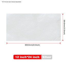 Aluminized Fiberglass Heat Reflective Sheet 12x24 Inch, Adhesive-Backed Heat Shield Insulation Barrier for Automotive or Home Heat Protection