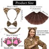 IWTBNOA Cat Costume Girls, 5 Pieces Leopard Costume Children, Cat