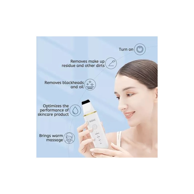 Gugug Espátula Facial Gugug Skin Scrubber, Espátula Para Piel Blac