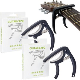 Capo for Guitar, 2 Pieces, Guitar Capo, Capo, Capo Clamp, for Electric Guitar, Acoustic Guitar, Classical Guitar, Western Guitar, Classical Guitar