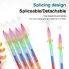 Pack of 6 Stackable Colouring Pencils for Children, Wax Crayons,