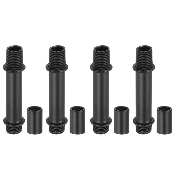PATIKIL Straight Pipe Lamp Stems Rod Kit, 4Set M10 Carbon