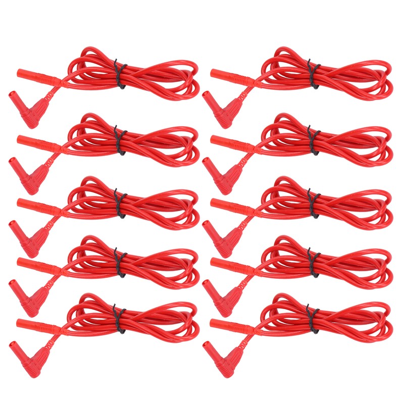 10 Sets Multimeter Test Line 4mm Male to Male Leads