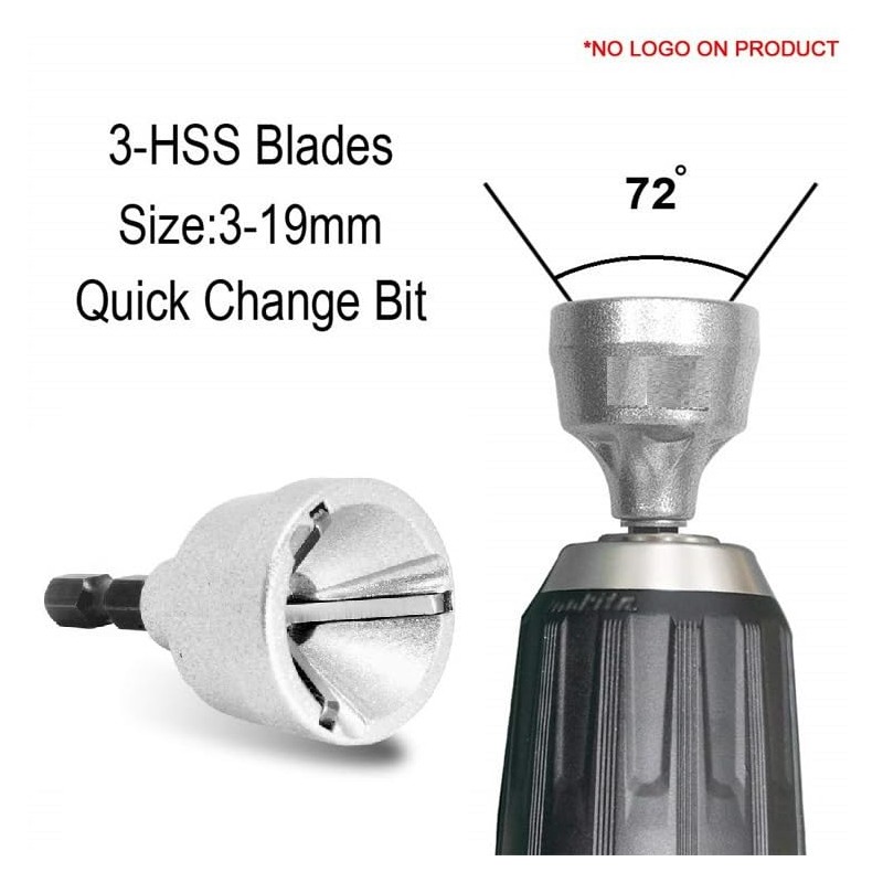 Buyohlic Heavy-Duty Deburring Chamfer Tool with Sharp Tungsten Carbide Blades