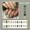 MISUD St. Patrick's Day Press on Nails Short Square Fake